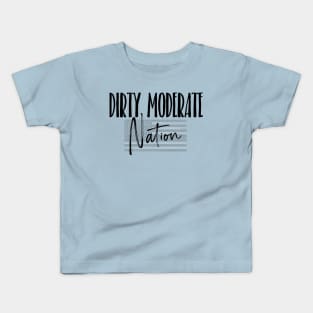 Dirty Moderate Nation Black Logo Kids T-Shirt